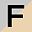 White Black Letter F
