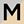 White Black Letter M