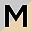 White Black Letter M