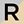 White Black Letter R