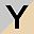 White Black Letter Y