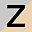 White Black Letter Z