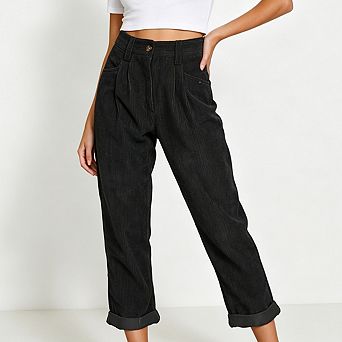 Women's Loose Straight Leg Corduroy Trousers With Pockets Casual Daily Bottoms