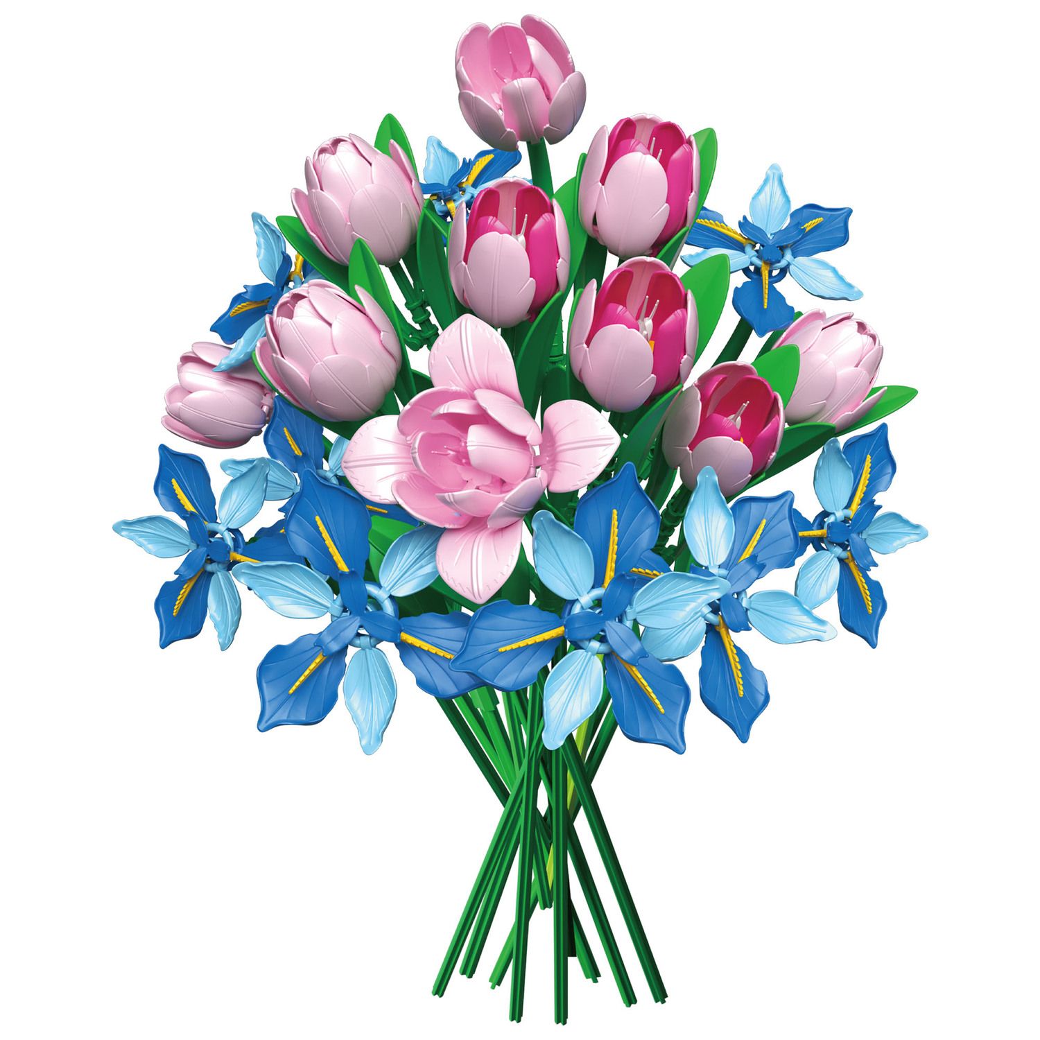 Детский конструктор Contixo BK08 Tulip & Iris Flower Bouquet Building Set, 428 pc Floral Home Décor Gift — фото 1