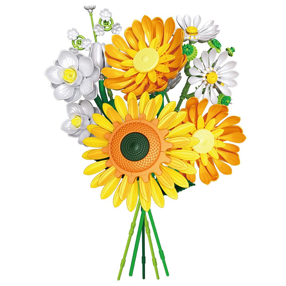 Contixo BK11 Sunflower Bouquet Building Set, 415-Piece Floral