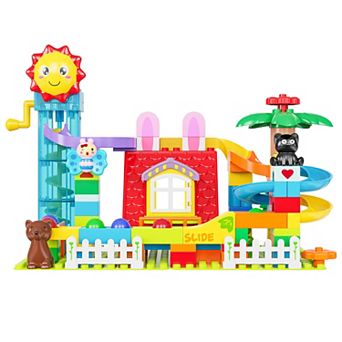 Contixo MK1 Marble Track Building Set with Elevator Lift, 118 Pieces, Ages 3+