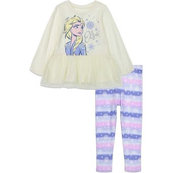 Disney's Frozen Tulle Peplum Top and Leggings Set
