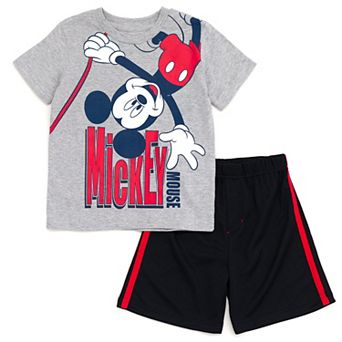 Disney's Mickey Mouse 2 pc Graphic Tee and Mesh Shorts Set