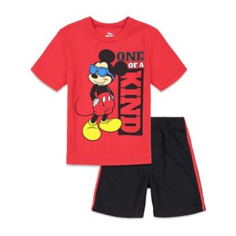 Disney's Mickey Mouse 2 pc Graphic Tee and Mesh Shorts Set