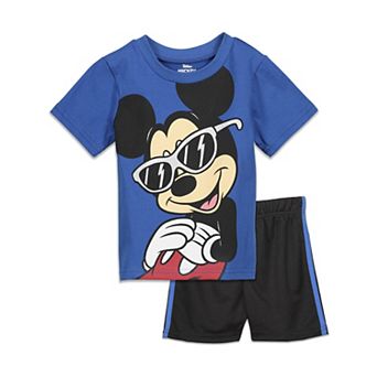 Disney's Mickey Mouse 2 pc Graphic Tee and Mesh Shorts Set