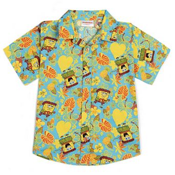 Nickelodeon SpongeBob SquarePants Hawaiian Button-Down Shirt