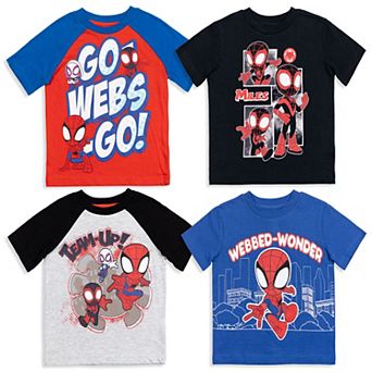 Marvel Spidey and His Amazing Friends Short Sleeve T-Shirt 4-Pack