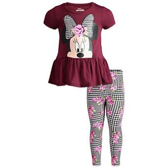 Disney's Minnie Mouse 2 pc T-Shirt and Leggings Set