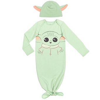 Star Wars The Mandalorian Grogu Cosplay Sleeper Gown and Hat Set