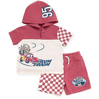 Disney's Cars French Terry Hooded Tee and Shorts Set