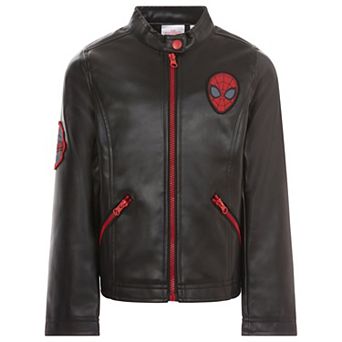 Marvel Spider-Man Zip-Up Leather Jacket