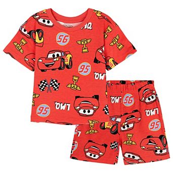 Disney's Cars Lightning McQueen 2 pc Tee and Shorts Set