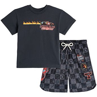 Disney's Cars Lightning McQueen T-Shirt and Mesh Shorts Set