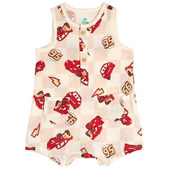 Disney's Cars Lightning McQueen Sleeveless One Piece Romper