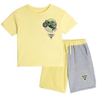 Monster Jam Grave Digger T-Shirt and French Terry Shorts Set