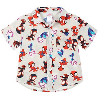 Marvel Spidey and His Amazing Friends Short Sleeve Button Down Shirt