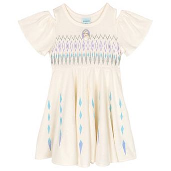 Disney's Frozen Queen Elsa Cosplay Short Sleeve Dress