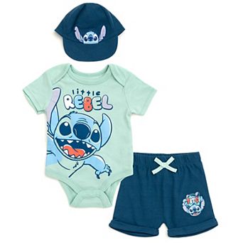 Disney's Lilo & Stitch Bodysuit Shorts and Hat Set