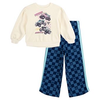 Monster Jam 2 pc Fleece Sweatshirt and Pants Set