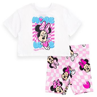Disney's Minnie Mouse 2 pc Tee and Bike Shorts Set