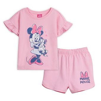 Disney's Minnie Mouse French Terry T-Shirt and Shorts Set
