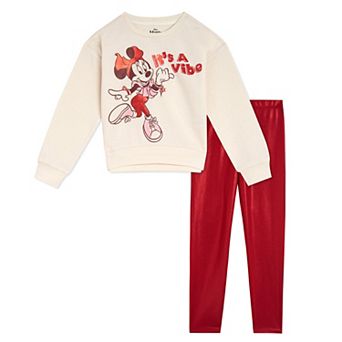 Disney's Minnie Mouse Fleece Sweatshirt and Iridescent Leggings Set