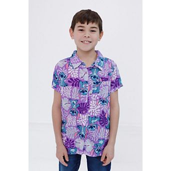Disney Lilo & Stitch Hawaiian Button-Down Shirt