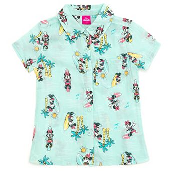 Disney's Minnie Mouse Hawaiian Button-Down Shirt