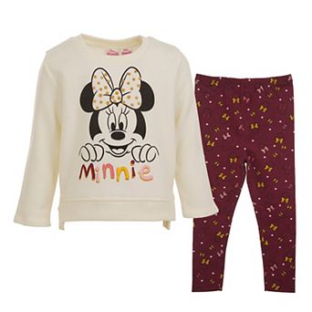 Disney's Minnie Mouse 2 pc Fleece Sweatshirt and Leggings Set