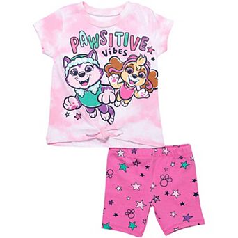 Paw Patrol 2 pc T-Shirt and Bike Shorts Set