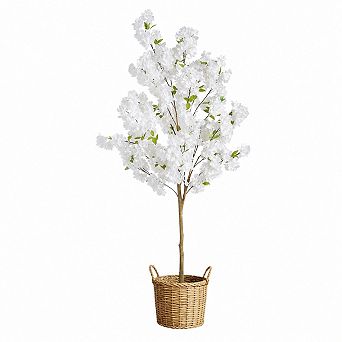 Artificial Cherry Blossom Tree In Pot Indoor Outdoor Home Garden Decor