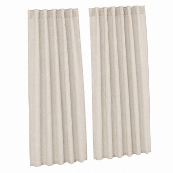 Tab Pocket Sheer Linen Curtains Light Filtering Boho Farmhouse Bedroom Living Room Decor