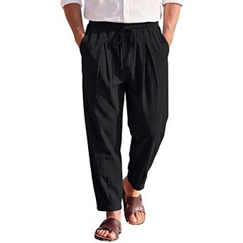 Men's Harem Pants Elastic Waist Drawstring Summer Beach
