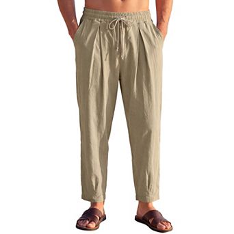 Men's Harem Pants Elastic Waist Drawstring Summer Beach