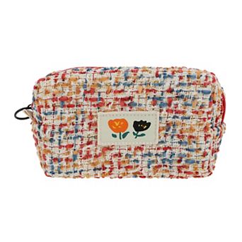 1 pc Blue House Style Drawstring Storage Bag, Woolen Cloth