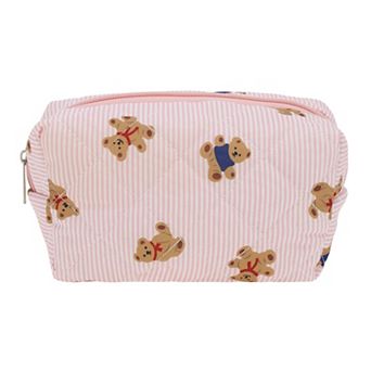 4.33" 1 pc Blue House Style Drawstring Storage Bag, Pink