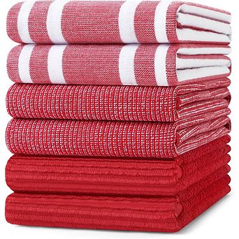 380 GSM Terry Cotton Absorbent Kitchen Towels 6 Pack