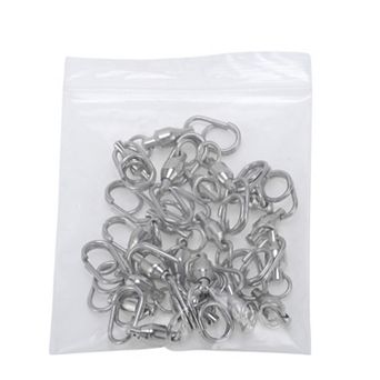 0.79" High Strength Stainless Steel Ball Bearing Swivels Silver Tone