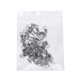 0.75" Fishing Swivels, Fishing Clip with Style B-Snap Black