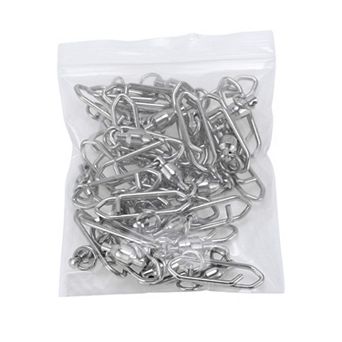 2.09" Fishing Swivels, Fishing Clip with Needle Point Snap Silver Tone