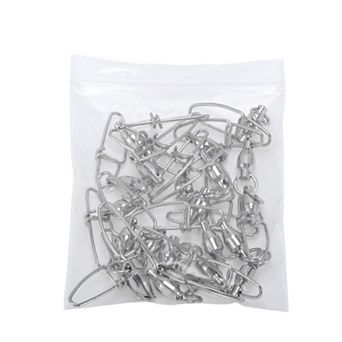 1.57" Fishing Swivels, Fishing Clip with Duo-Lock Snap Silver Tone