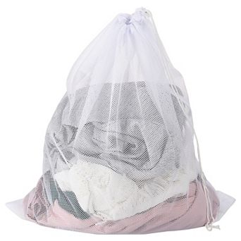 1 pc Mesh Laundry Bag Large Drawstring Net Laundry Bag Coarse Mesh
