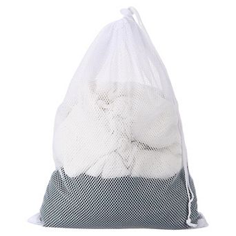 1 pc Mesh Laundry Bag Large Drawstring Net Laundry Bag Coarse Mesh