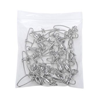 1.81" Fishing Swivels, Fishing Clip with Duo-Lock Snap Silver Tone