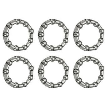 1.34 x 0.91 inch, 6 pc Bicycle Crank Bearing Retainer Stainless Steel Caged Wheel Silver